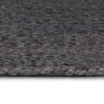 Casa si Gradina - Textile si covoare - Covoare - Covoare casa - Covor lucrat manual, gri inchis, 180 cm, iuta, rotund - Infinity.ro