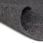 Casa si Gradina - Textile si covoare - Covoare - Covoare casa - Covor lucrat manual, gri inchis, 240 cm, iuta, rotund - Infinity.ro