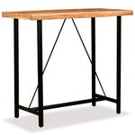 Casa si Gradina - Mobilier - Seturi de mobilier - Seturi bucatarie - Set mobilier bar, 5 piese, lemn masiv acacia si piele naturala - Infinity.ro