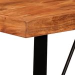 Casa si Gradina - Mobilier - Seturi de mobilier - Seturi bucatarie - Set mobilier bar, 5 piese, lemn masiv acacia si piele naturala - Infinity.ro