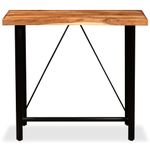 Casa si Gradina - Mobilier - Seturi de mobilier - Seturi bucatarie - Set mobilier bar, 5 piese, lemn masiv acacia si piele naturala - Infinity.ro