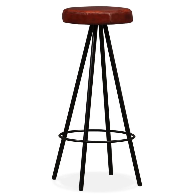 Casa si Gradina - Mobilier - Seturi de mobilier - Seturi bucatarie - Set mobilier bar, 5 piese, lemn masiv acacia si piele naturala - Infinity.ro