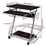 Casa si Gradina - Mobilier - Mese si birouri - Birouri - Birou pentru studenti cu polita glisanta, Negru - Infinity.ro