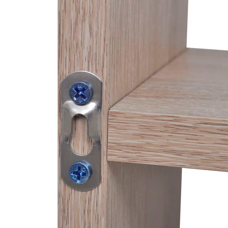 Casa si Gradina - Mobilier - Biblioteci si rafturi - Rafturi - Raft de prezentare suspendat pe perete, 8 compartimente culoare stejar - Infinity.ro