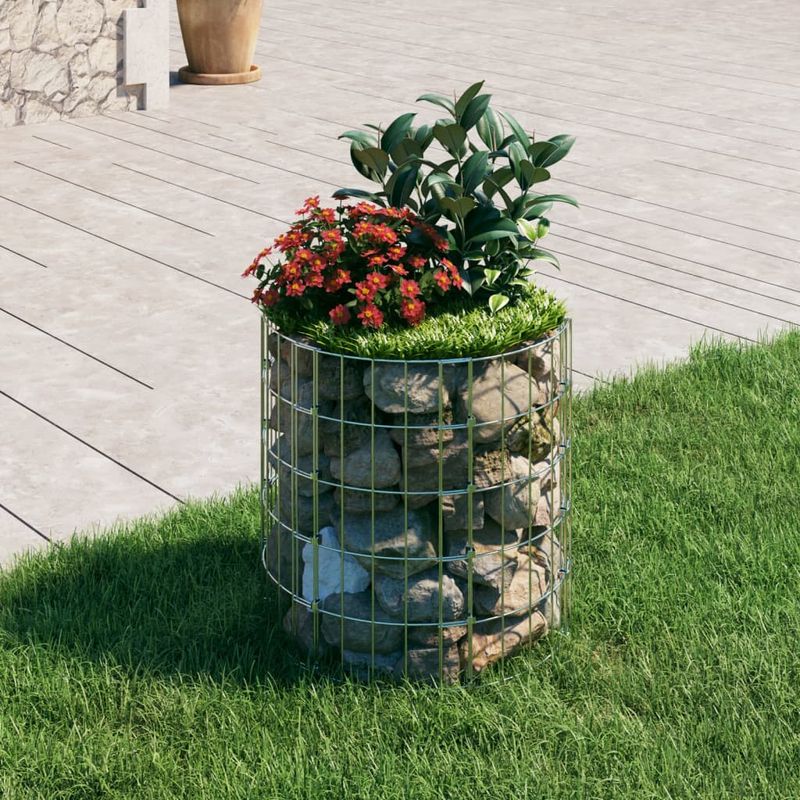 Casa si Gradina - Gradina si terasa - Garduri, panouri si accesorii - Stalp de gabion, Ø50x50 cm, otel galvanizat, circular - Infinity.ro