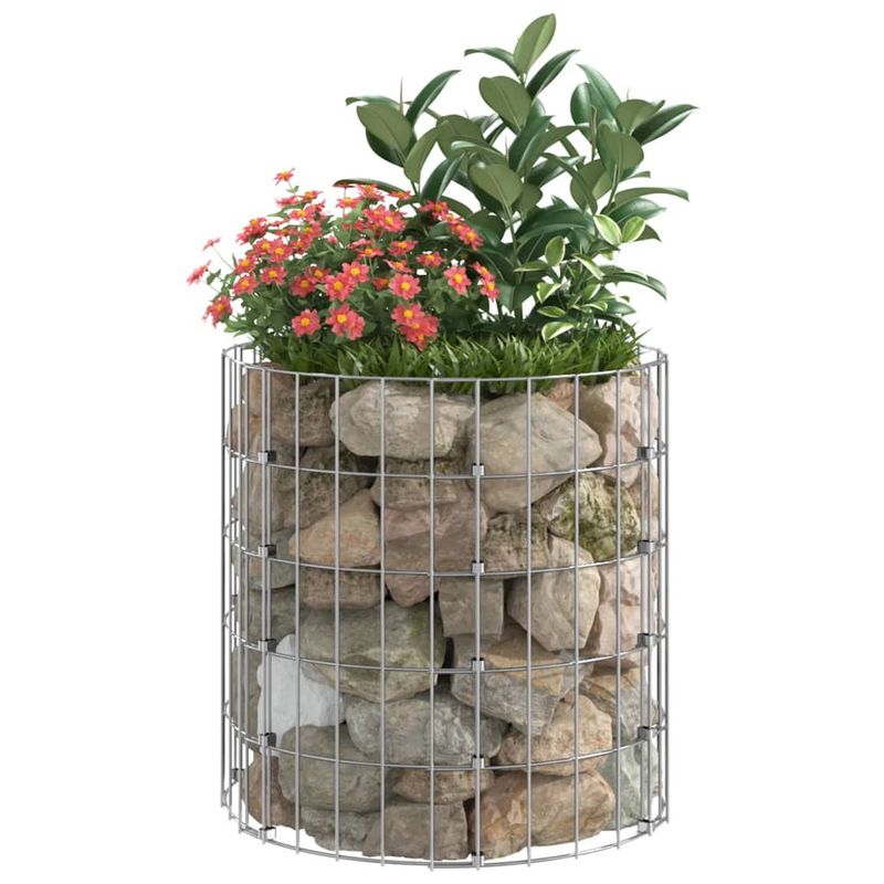 Casa si Gradina - Gradina si terasa - Garduri, panouri si accesorii - Stalp de gabion, Ø50x50 cm, otel galvanizat, circular - Infinity.ro