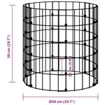 Casa si Gradina - Gradina si terasa - Garduri, panouri si accesorii - Stalp de gabion, Ø50x50 cm, otel galvanizat, circular - Infinity.ro