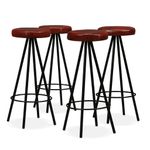 Casa si Gradina - Mobilier - Scaune si fotolii - Scaune - Scaune de bar, 4 buc., piele naturala - Infinity.ro