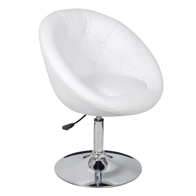 Casa si Gradina/Mobilier/Scaune si fotolii/Scaune - Scaun de bar, alb, piele ecologica - Infinity.ro