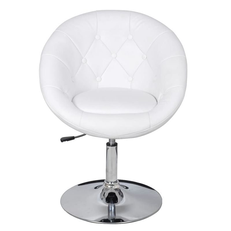 Casa si Gradina/Mobilier/Scaune si fotolii/Scaune - Scaun de bar, alb, piele ecologica - Infinity.ro