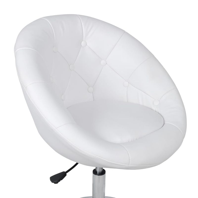 Casa si Gradina/Mobilier/Scaune si fotolii/Scaune - Scaun de bar, alb, piele ecologica - Infinity.ro