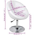Casa si Gradina/Mobilier/Scaune si fotolii/Scaune - Scaun de bar, alb, piele ecologica - Infinity.ro
