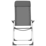 Sport si Outdoor - Camping - Mobilier pentru camping - Alte piese de mobilier pentru camping - Scaune de camping pliante, 2 buc, gri, aluminiu - Infinity.ro