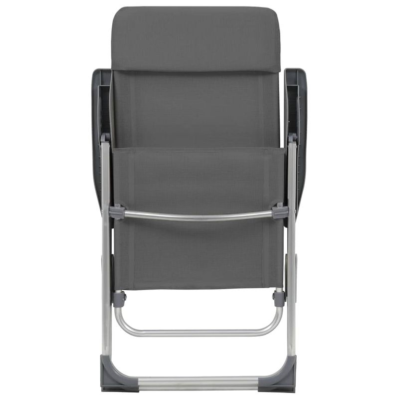 Sport si Outdoor - Camping - Mobilier pentru camping - Alte piese de mobilier pentru camping - Scaune de camping pliante, 2 buc, gri, aluminiu - Infinity.ro