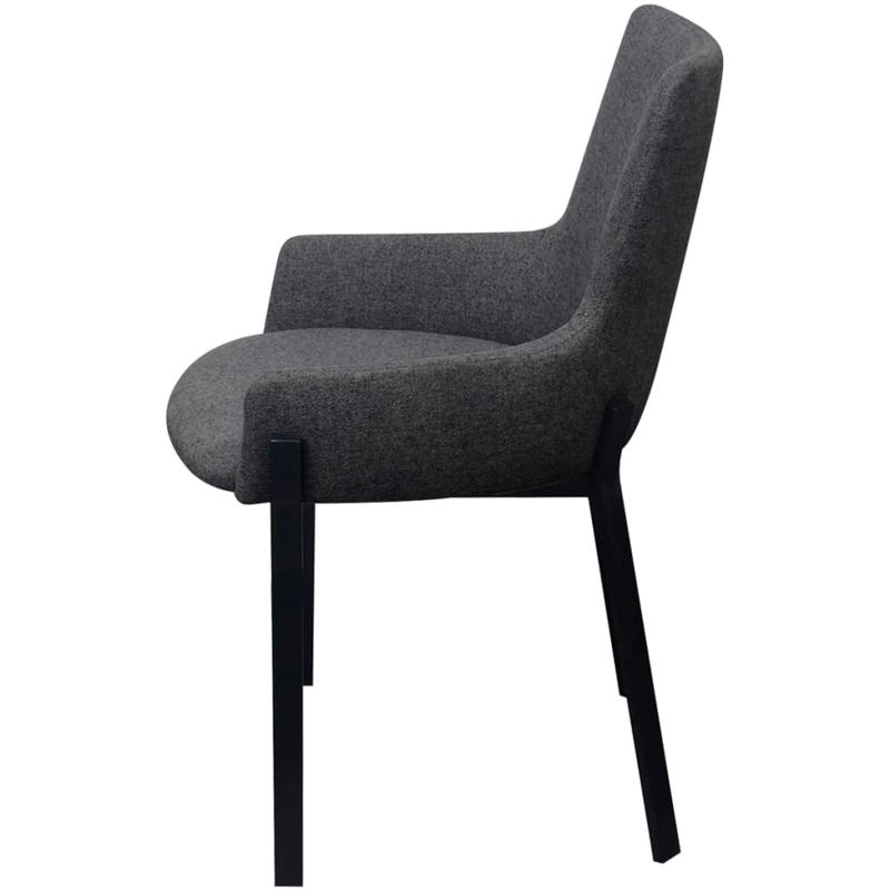 Casa si Gradina - Mobilier - Scaune si fotolii - Scaune - Scaune de bucatarie, 2 buc., gri inchis, material textil - Infinity.ro