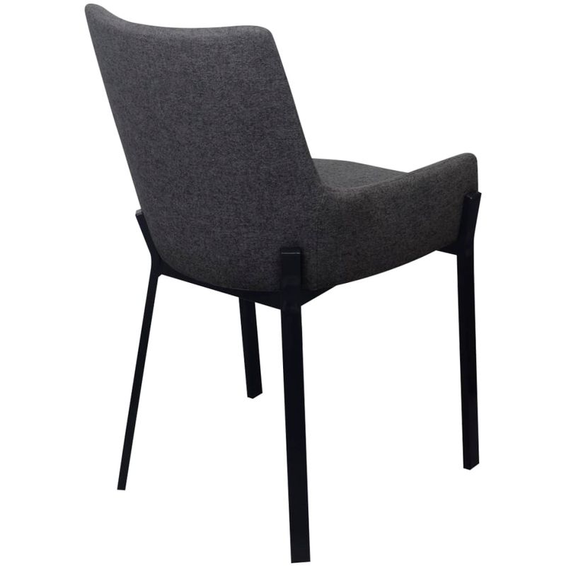 Casa si Gradina - Mobilier - Scaune si fotolii - Scaune - Scaune de bucatarie, 2 buc., gri inchis, material textil - Infinity.ro