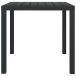 Casa si Gradina - Gradina si terasa - Mobilier exterior - Mese gradina - Masa de gradina, negru, 80 x 80 x 74 cm, aluminiu si WPC - Infinity.ro