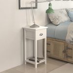 Casa si Gradina - Mobilier - Comode si corpuri - Noptiere - Noptiera cu 1 sertar, alb - Infinity.ro