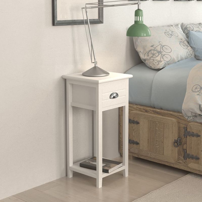 Casa si Gradina - Mobilier - Comode si corpuri - Noptiere - Noptiera cu 1 sertar, alb - Infinity.ro