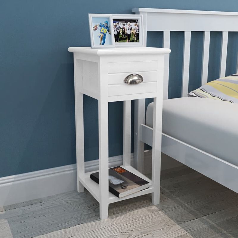 Casa si Gradina - Mobilier - Comode si corpuri - Noptiere - Noptiera cu 1 sertar, alb - Infinity.ro