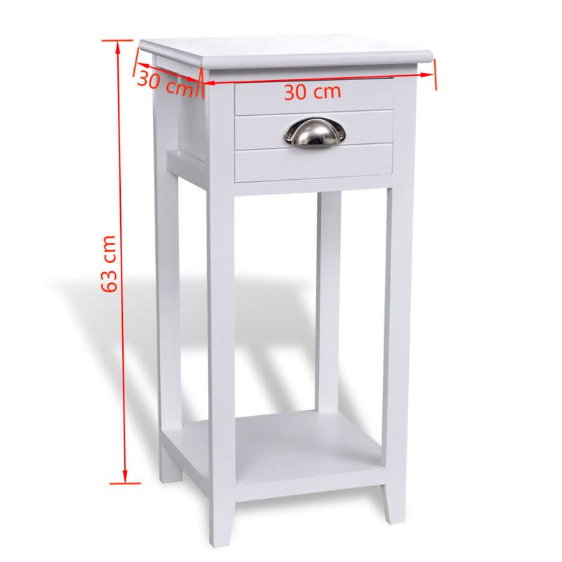 Casa si Gradina - Mobilier - Comode si corpuri - Noptiere - Noptiera cu 1 sertar, alb - Infinity.ro