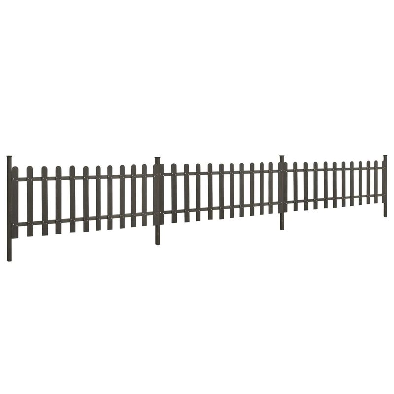 Casa si Gradina - Gradina si terasa - Garduri, panouri si accesorii - Gard din sipci cu stalpi, 3 buc., 614x80 cm, WPC - Infinity.ro