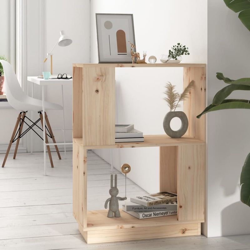Casa si Gradina - Mobilier - Biblioteci si rafturi - Biblioteci - Biblioteca/Separator camera, 51x25x70 cm lemn masiv pin - Infinity.ro