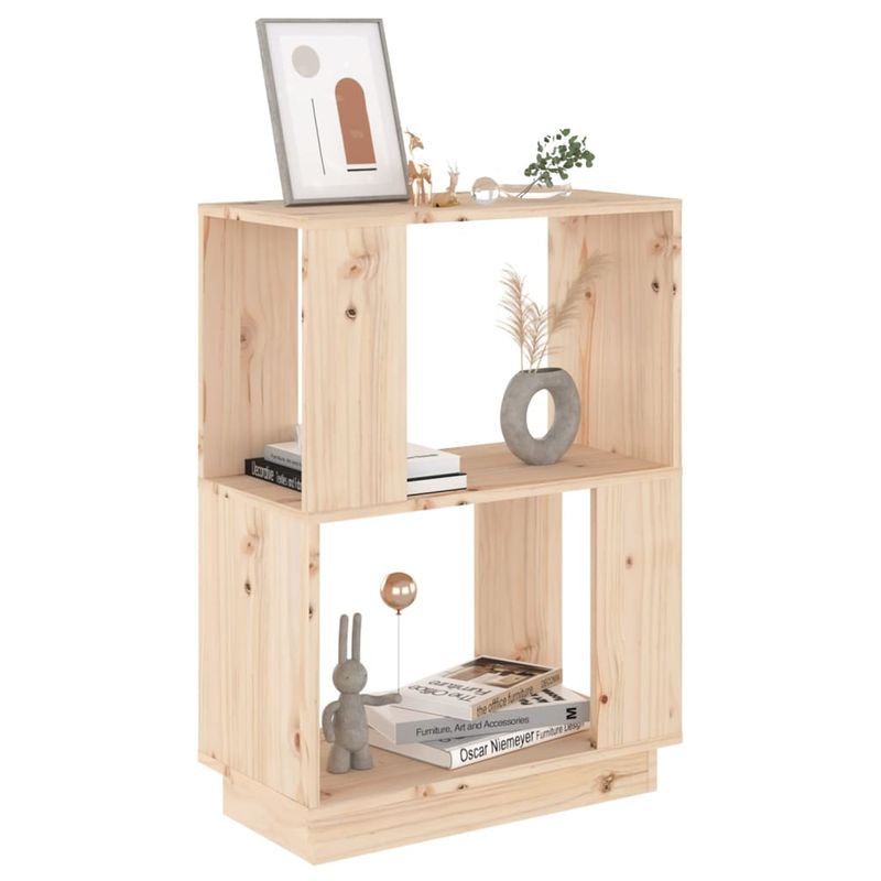 Casa si Gradina - Mobilier - Biblioteci si rafturi - Biblioteci - Biblioteca/Separator camera, 51x25x70 cm lemn masiv pin - Infinity.ro