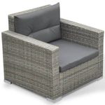 Casa si Gradina - Gradina si terasa - Mobilier exterior - Seturi mobila gradina - Set mobilier de gradina cu perne, 6 piese, gri, poliratan - Infinity.ro