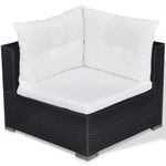 Casa si Gradina - Gradina si terasa - Mobilier exterior - Seturi mobila gradina - Set mobilier de gradina cu perne, 5 piese, negru, poliratan - Infinity.ro