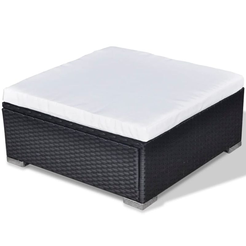 Casa si Gradina - Gradina si terasa - Mobilier exterior - Seturi mobila gradina - Set mobilier de gradina cu perne, 5 piese, negru, poliratan - Infinity.ro