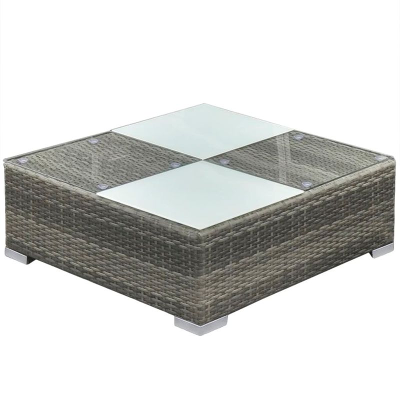 Casa si Gradina - Gradina si terasa - Mobilier exterior - Seturi mobila gradina - Set mobilier de gradina cu perne, 5 piese, gri, poliratan - Infinity.ro