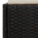 Casa si Gradina - Gradina si terasa - Mobilier exterior - Scaune si sezlonguri gradina - Pat de gradina, negru, 110x200 cm, poliratan - Infinity.ro