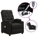 Ingrijire personala si Cosmetice - Sanatate si wellness - Articole wellness - Fotolii de masaj - Fotoliu de masaj electric rabatabil, negru, textil - Infinity.ro