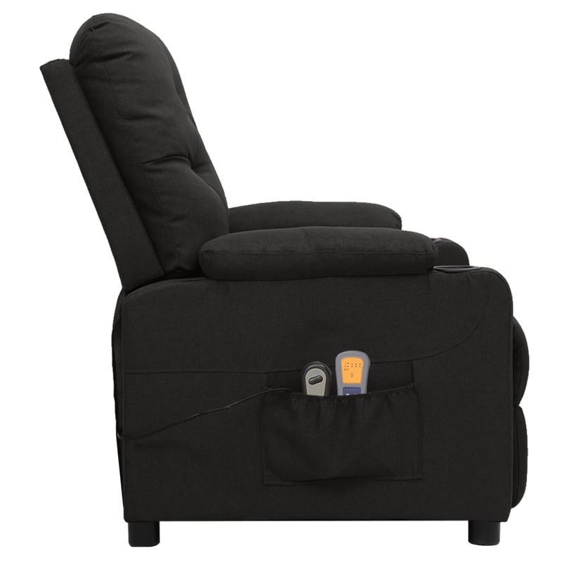 Ingrijire personala si Cosmetice - Sanatate si wellness - Articole wellness - Fotolii de masaj - Fotoliu de masaj electric rabatabil, negru, textil - Infinity.ro