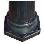Casa si Gradina - Corpuri si surse de iluminat - Iluminat exterior - Felinare - Stalp lampa gradina 2 brate verde inchis/negru 230 cm aluminiu - Infinity.ro