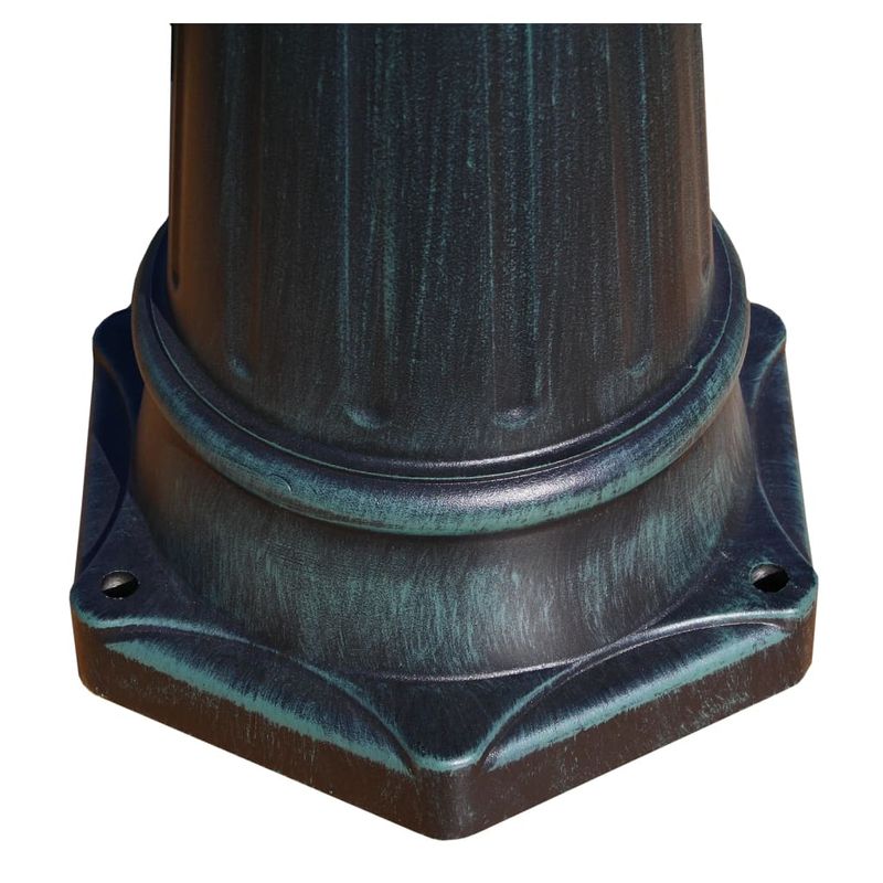 Casa si Gradina - Corpuri si surse de iluminat - Iluminat exterior - Felinare - Stalp lampa gradina 2 brate verde inchis/negru 230 cm aluminiu - Infinity.ro