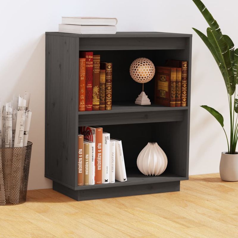 Casa si Gradina - Mobilier - Comode si corpuri - Comode - Dulap consola, gri, 60x34x75 cm, lemn masiv de pin - Infinity.ro