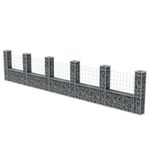 Casa si Gradina - Gradina si terasa - Garduri, panouri si accesorii - Cos gabion in forma de U, 570 x 20 x 100 cm, otel galvanizat - Infinity.ro