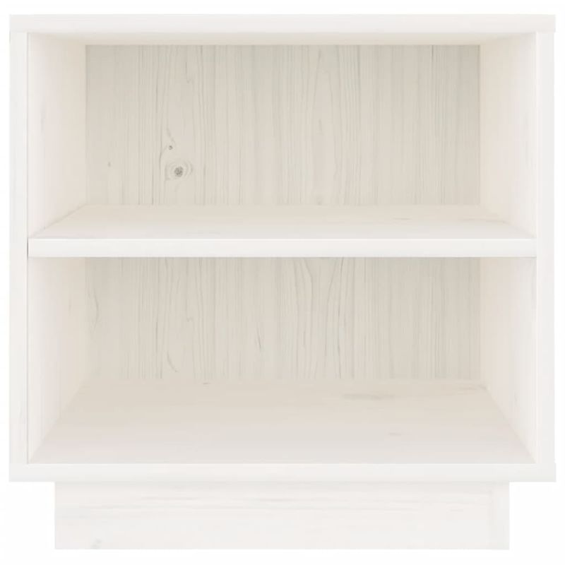 Casa si Gradina - Mobilier - Comode si corpuri - Noptiere - Noptiera, 2 buc., alb, 40x34x40 cm, lemn masiv de pin - Infinity.ro