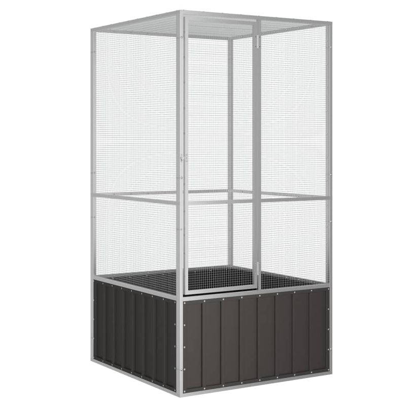 Petshop - Accesorii petshop - Culcusuri si custi - Tarcuri si colivii - Colivie pentru pasari antracit 111x107x211,5 cm otel galvanizat - Infinity.ro