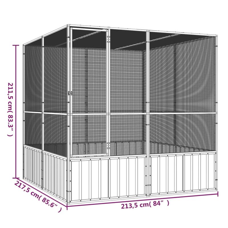 Petshop - Accesorii petshop - Culcusuri si custi - Tarcuri si colivii - Colivie pentru pasari ,5x217,5x211,5 cm otel galvanizat - Infinity.ro