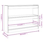 Casa si Gradina - Mobilier - Biblioteci si rafturi - Biblioteci - Biblioteca/Separator camera, alb, 100x30x72 cm - Infinity.ro