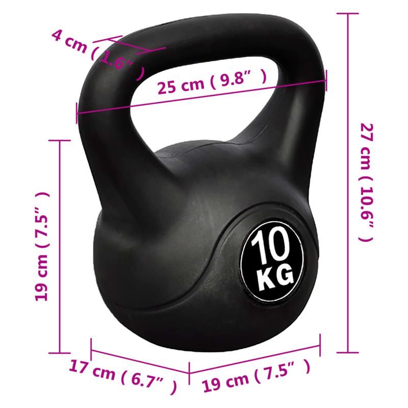 Sport si Outdoor - Fitness - Greutati si echipament - Kettlebell - Bila pentru exercitii Kettlebell 10 kg - Infinity.ro