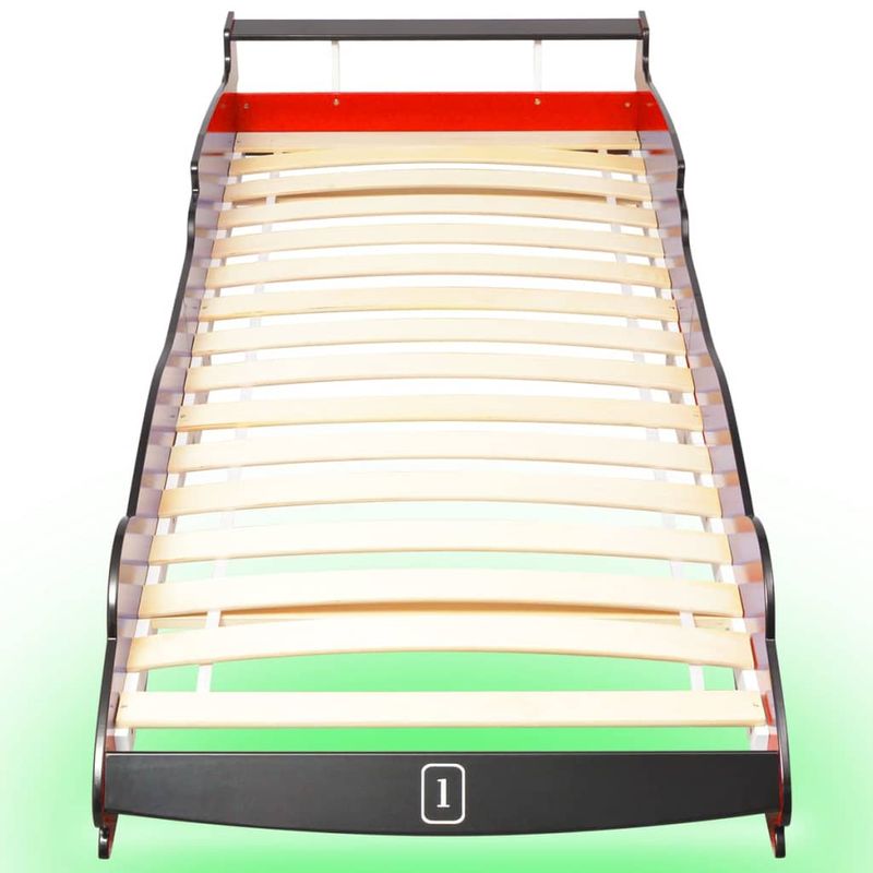 Casa si Gradina - Mobilier - Mobilier copii - Patuturi copii - Pat pentru copii masina de curse, cu LED, 90 x 200 cm, rosu - Infinity.ro