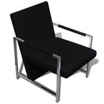 Casa si Gradina - Mobilier - Scaune si fotolii - Fotolii - Fotolii, 2 buc., cadru cromat, negru, piele ecologica - Infinity.ro