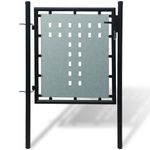 Casa si Gradina - Gradina si terasa - Garduri, panouri si accesorii - Poarta de gard cu o usa, negru, 100x125 cm - Infinity.ro