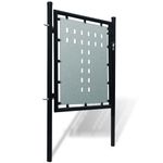 Casa si Gradina - Gradina si terasa - Garduri, panouri si accesorii - Poarta de gard cu o usa, negru, 100x125 cm - Infinity.ro