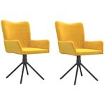 Casa si Gradina - Mobilier - Scaune si fotolii - Scaune - Scaune rotative de bucatarie, 2 buc., galben, catifea - Infinity.ro