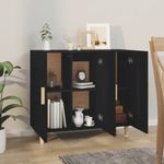 Casa si Gradina - Mobilier - Comode si corpuri - Comode - Servanta, negru, 90x34x80 cm, lemn compozit - Infinity.ro